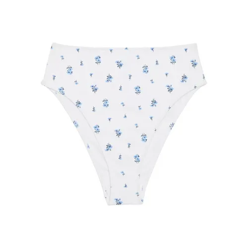 Victoria's Secret PINK HIGH-WAIST CHEEKY BIKINI BOTTOM / OPF Swimming Shorts Women's Light White Floral