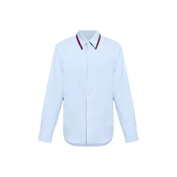 GUCCI Web Stripe Trim Oxford Shirt