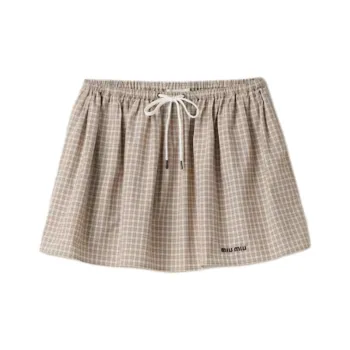 MIU MIU Checked Mini Skirt