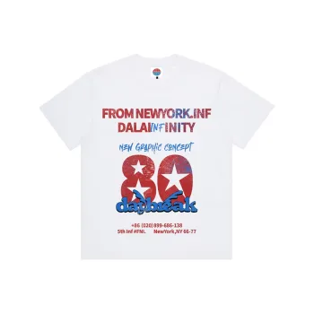 FNI Vintage Meigao Heavyweight Chinese Fashion Trend 100% Cotton Short Sleeved T Shirt Unisex