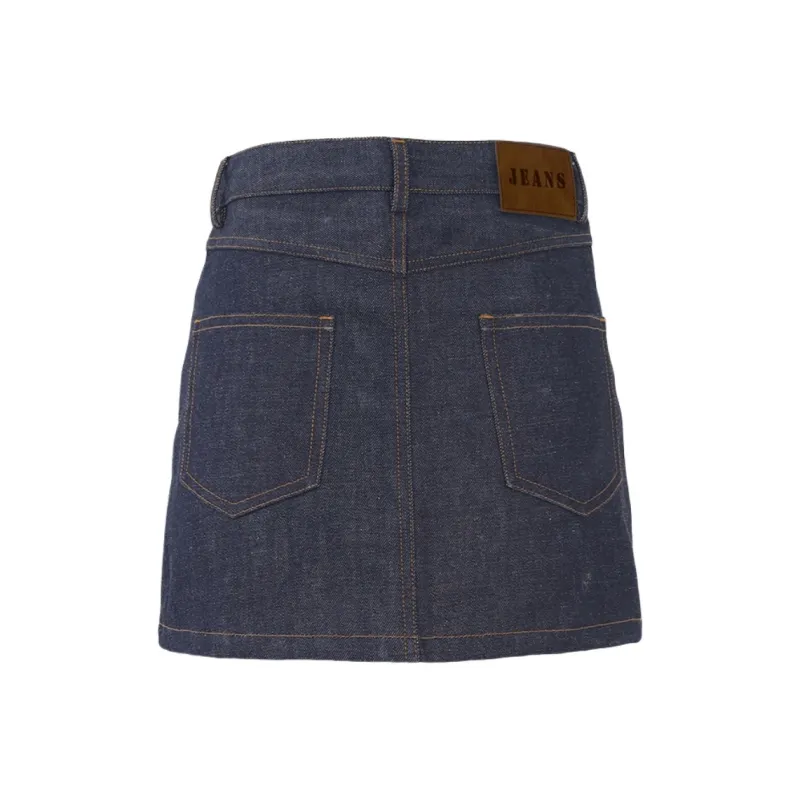 Jenna Chun Denim Short Skirts Women's-1