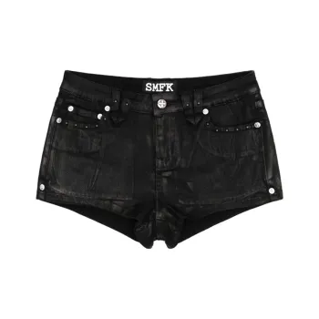 SMFK Denim Shorts Women's Black Lightning