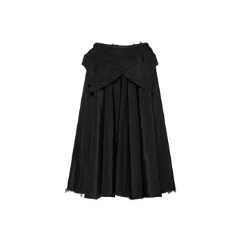 Maison Margiela High Waist Pleated A Line Skirt