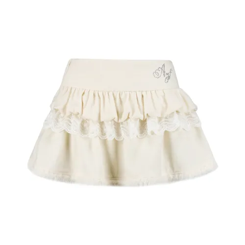 AYF Casual Short Skirts Women's Vanilla Beige Apricot