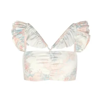 Selkie Collection SS24 Bikini Women's Light Apricot Base With Dazzling Macaron Print
