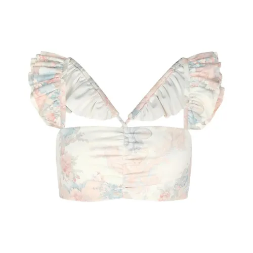 Selkie Collection SS24 Bikini Women's Light Apricot Base With Dazzling Macaron Print