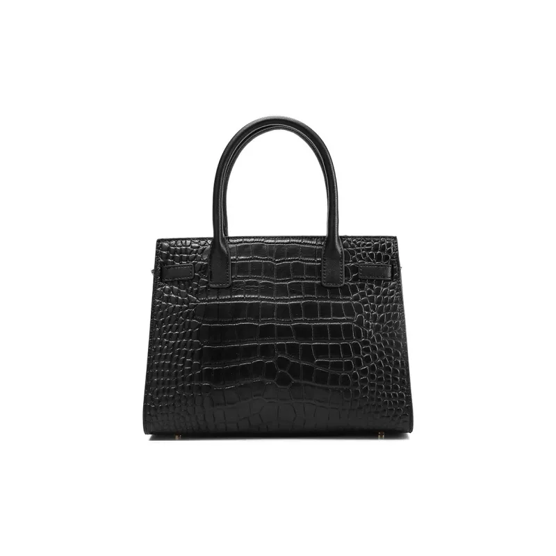 ROBERTA DI CAMERINO Cow Leather With Synthetic Leather Handbag Women's Black-2