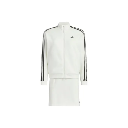 Adidas BACK FLEECE TWO PIECE SUIT Skirt Set Women's Jade White