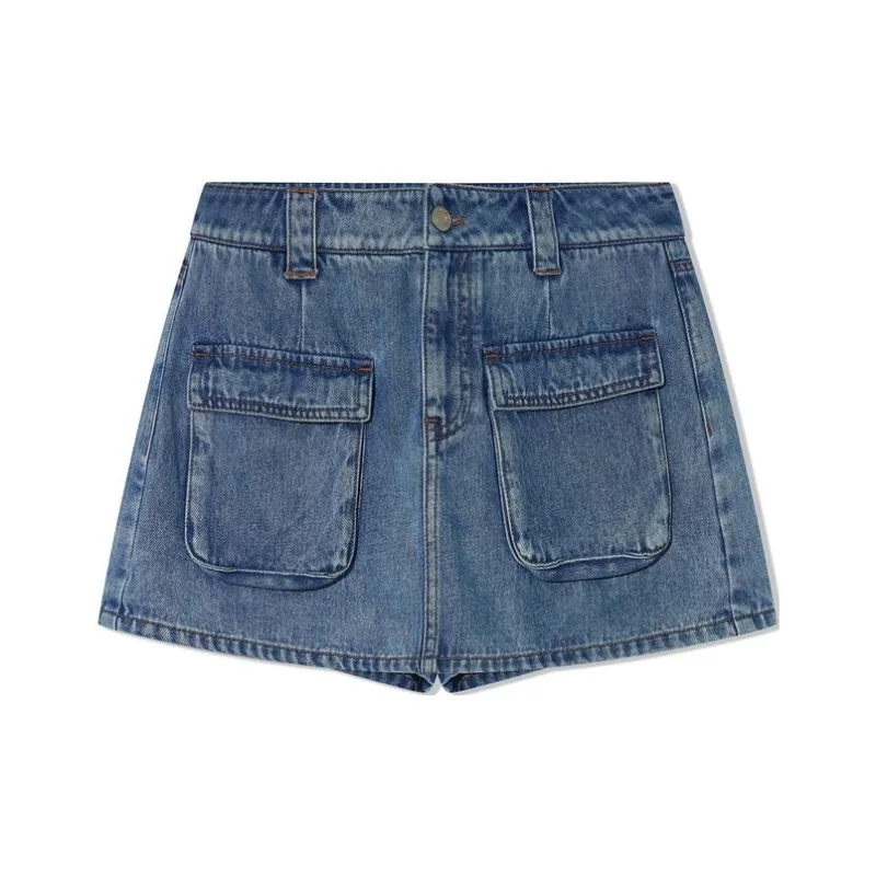 COVERINS Denim Short Skirts Women's Blue-0