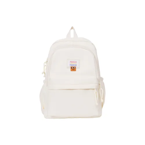 TOUTSEUL YOLO Nylon Fabric Backpack Regular Unisex White/blue/yellow/pink/black