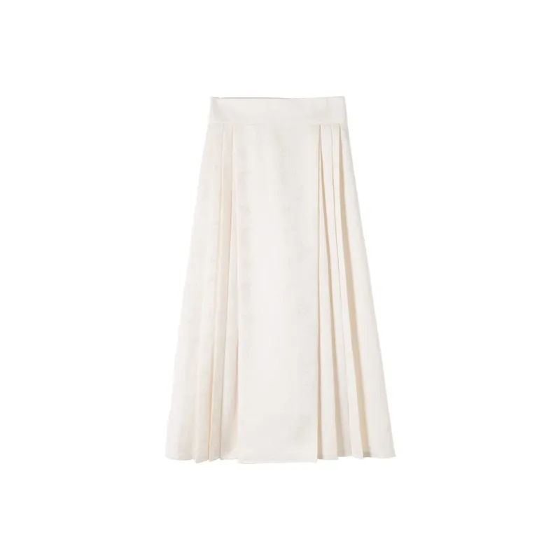 HIPPIEMISS Casual Long Skirts Women's Beige-0
