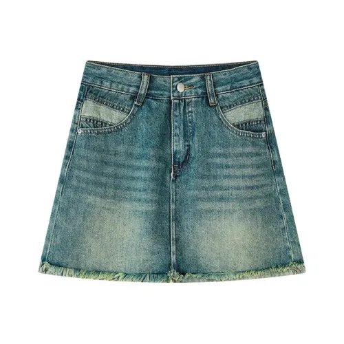 THE SEA LIFE Denim Short Skirts Women's Denim Blue