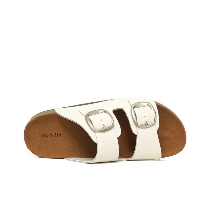IN&IN Slide Slippers Women's Beige-2
