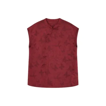 Mo Han Yi Mei Shirt Women's Dark Red Color
