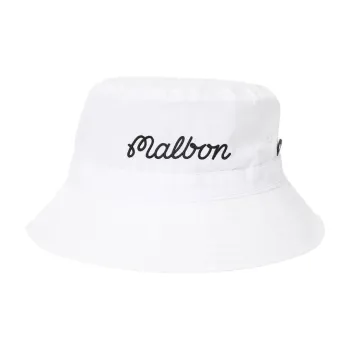 Malbon Golf Nylon Bucket Hats Unisex White