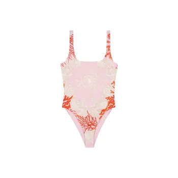 VERSACE La Vacanza Vacation Collection SS24 One-piece Swimsuit Women's Pink