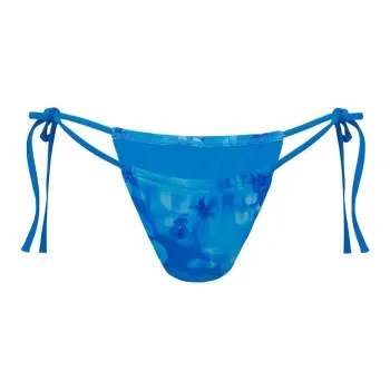 PRINCESS POLLY JENNER TIE SIDE RUCHED BIKINI BOTTOM Swimming Shorts Women's Dark Blue Floral
