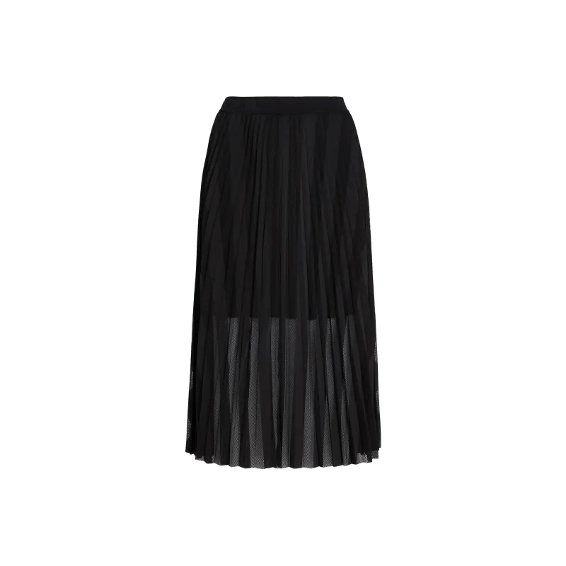 KARL LAGERFELD / Karl Lagerfeld Jeans Pleated Mesh Midi Skirt-0