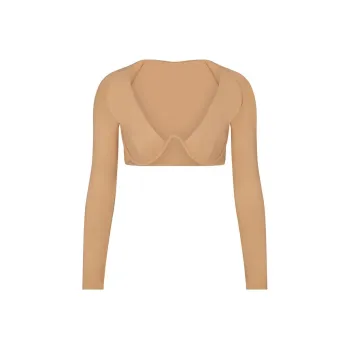 Skims Swim Long Sleeve Shrug Ochre