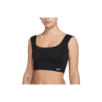 Nike Essential Women's Crop Swim Top Bikini Women's Black