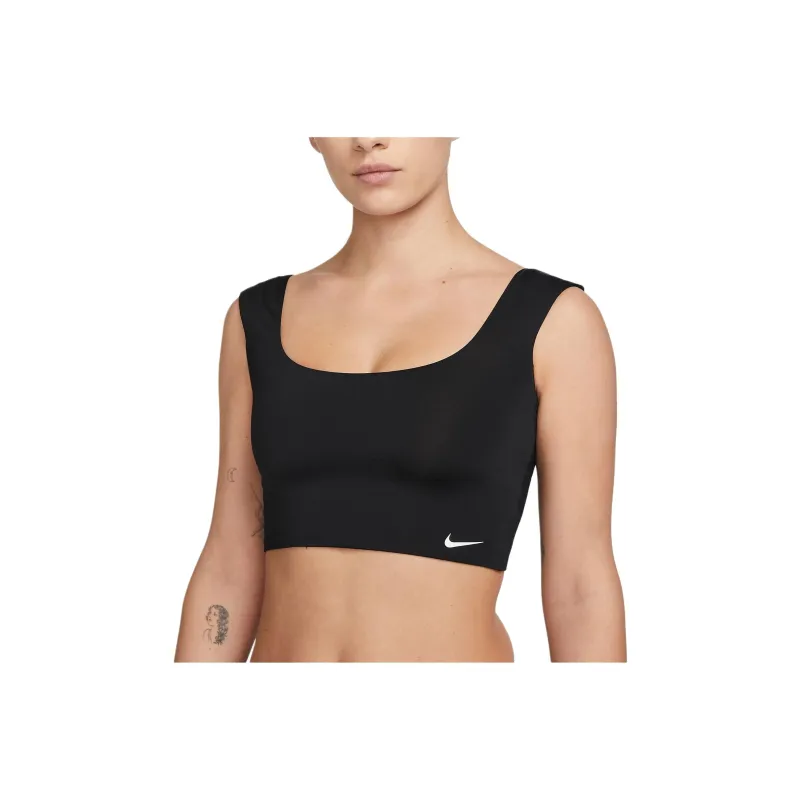 Nike Essential Women's Crop Swim Top Bikini Women's Black-0