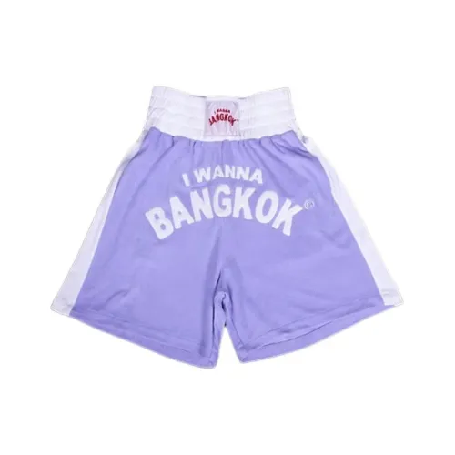 IWANNABANGKOK 퍼플 남녀공용 캐주얼 반바지