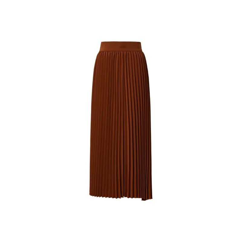 ROEYSHOUSE Casual Long Skirt Women's Light Coffee-0