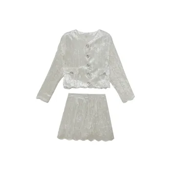 Icicofficial Skirt Set Women's Ecru