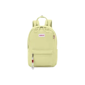 AMERICAN TOURISTER Fabric Backpack Small Size Unisex Yellow Green