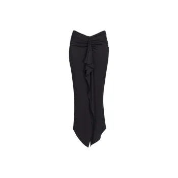 PINKO Ruffle Flowing Midi Pencil Skirt