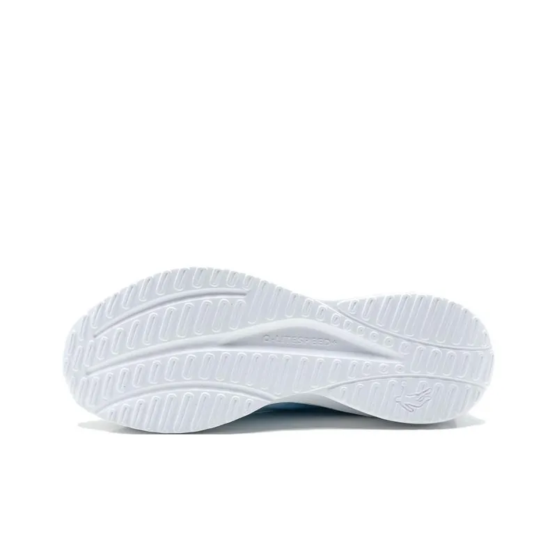 QIAODAN Anti Slip Wear Resistant Low Top Running Shoes Men's White Blue-5