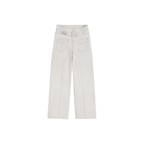 Jeans Cargo Kaki à Taille
