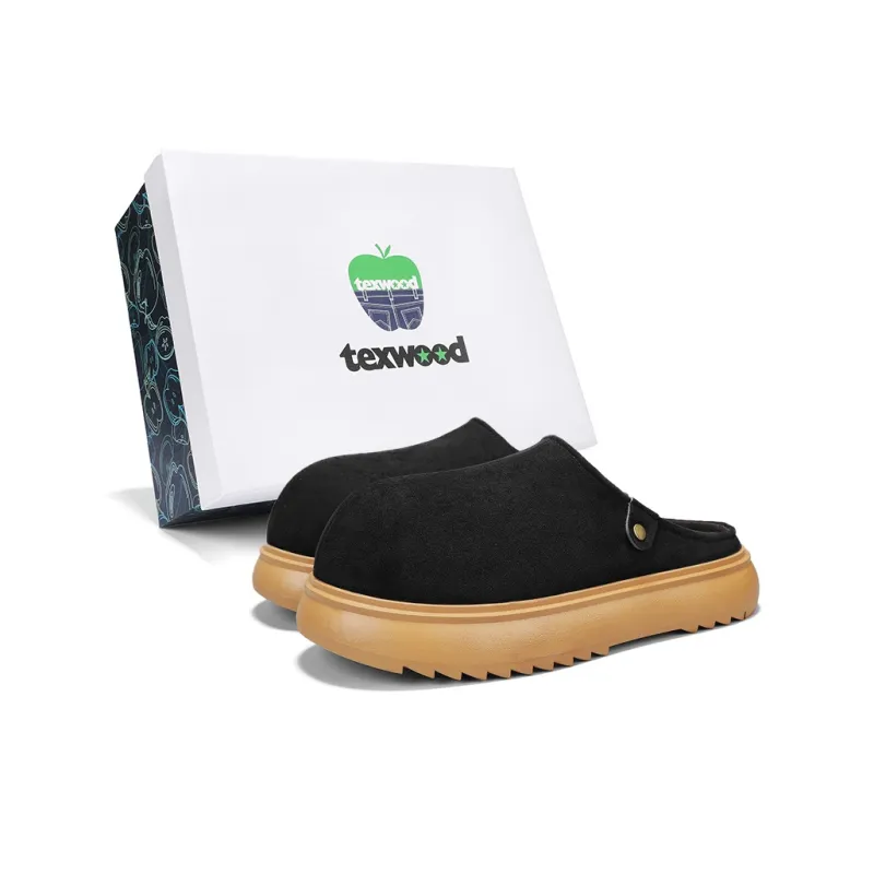 TEXWOOD Rubber Sole Quiet Abrasion Resistant Slip Resistant Closed Toe Slippers Men's Box-0