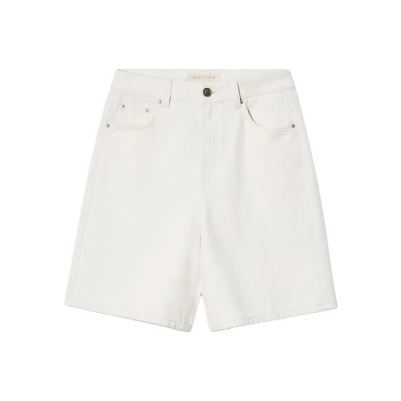PSALTER Denim Shorts Women's Raw White-0