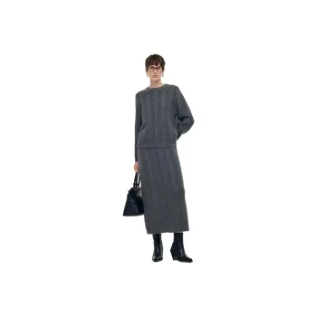 GOELIA Skirt Set Women's Dark Heather Gray