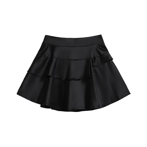 PAIN OR PLEASURE Casual Short Skirts Women's Black-0