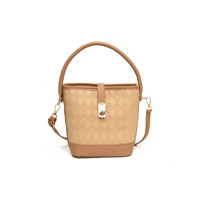 TOUTSEUL YOLO PU Bucket Bag Handbag Women's White/Black/Khaki/Brown-12