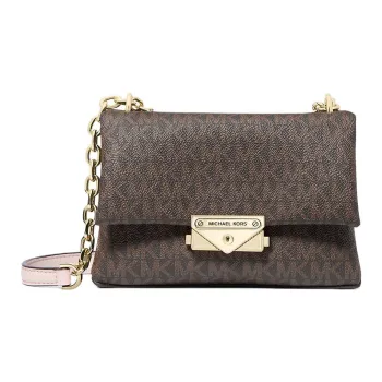 MICHAEL KORS MK Cece Coated Canvas Crossbody Bag, Shoulder Bag Regular Women's Brown & Pink