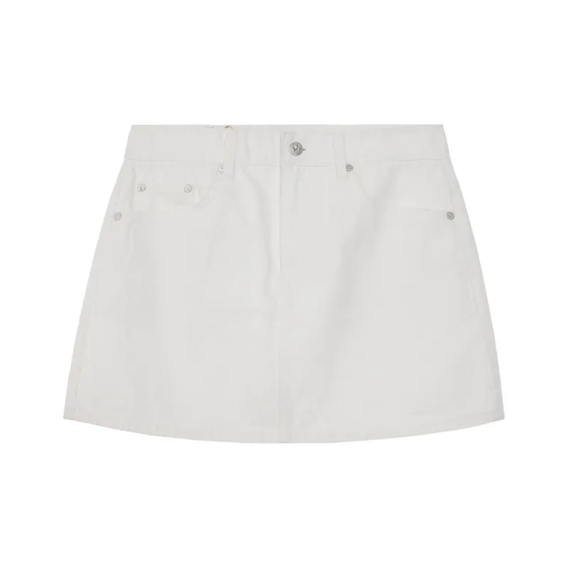 Rest&Recreation DENIM MINI SKIRT Denim Short Skirts Women's WHITE/White-0