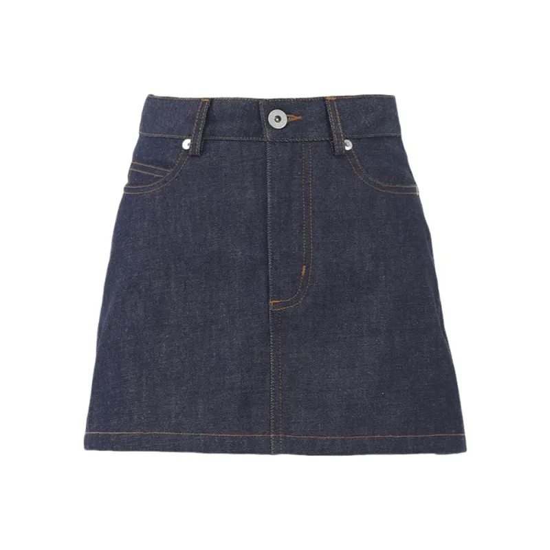 Jenna Chun Denim Short Skirts Women's-0
