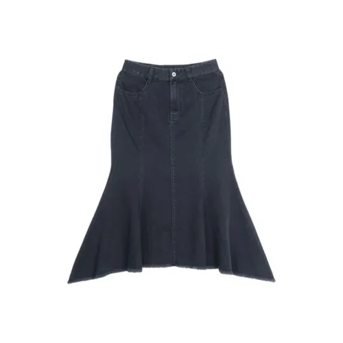 A21 Casual Long Skirts Women's Black Gray Color