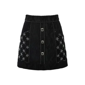LULUALWAYS Casual Short Skirts Women's Black