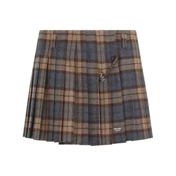 PRADA Checked Mini Skirt