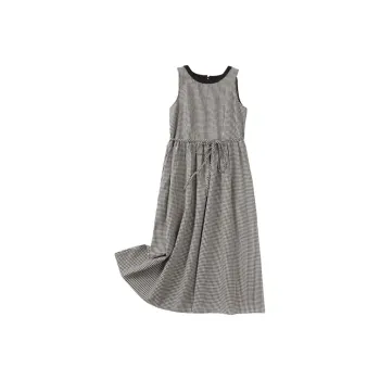 YGPRW Sleeveless Dresses Women's Plaid