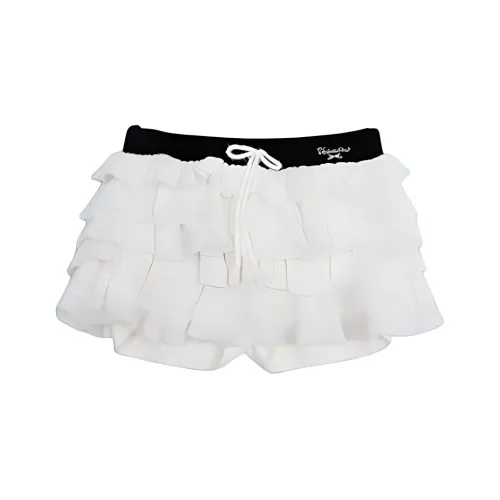 WEEKEND HUB Casual Short Skirts Women's Apricot