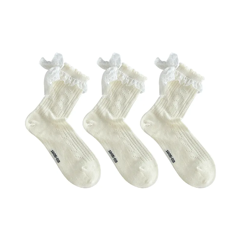 SOIE Mid Calf Socks Women's Combo Set-4
