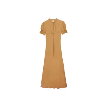 INES DE LA FRESSANGE Short Sleeved Dress Women's Camel
