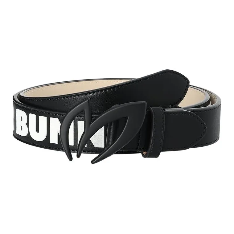 MASTER BUNNY EDITION Synthetic Leather Belts Unisex Black Width 3.5CM-0