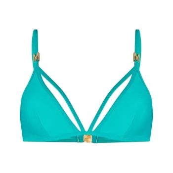 MOSCHINO Logo Plaque Swimsuit Top