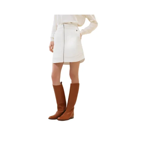 HERMES Casual Short Skirts Women's White